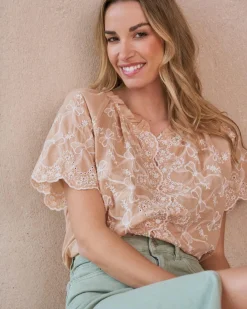 Polin et moi Blouse avec broderie Martha