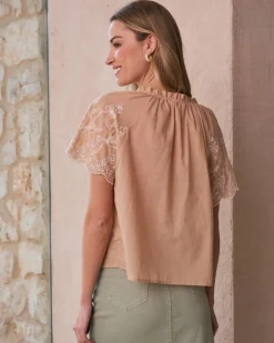 Polin et moi Blouse avec broderie Martha
