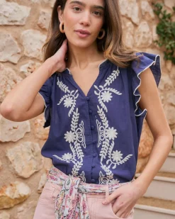 Polin et moi Blouse brodée Greta