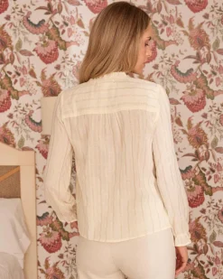 Polin et moi Blouse rayée en lurex Sabriel