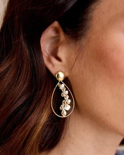 Polin et moi Boucle d’eille Civita Flower Teardrop