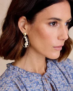 Polin et moi Boucle d’eille Civita Flower Teardrop