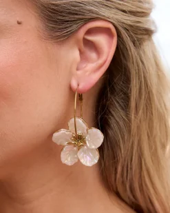 Polin et moi Boucles d’eilles créoles avec fleur