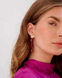 Polin et moi Boucles d’oreilles en pierre Zinnia