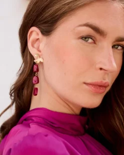 Polin et moi Boucles d’oreilles en pierre Zinnia