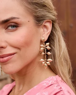 Polin et moi Boucles d’eilles feuille d’