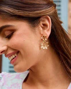 Polin et moi Boucles d’eilles fleur de rose