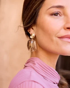 Polin et moi Boucles d’oreilles pierre lavande