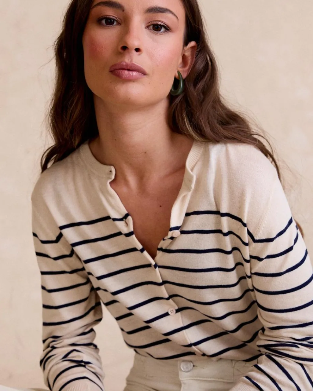 Polin et moi Cardigan rayé Dirunia