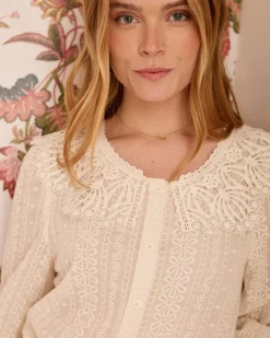 Polin et moi Chemise à col en dentelle Pilar