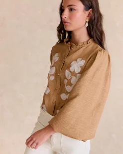 Polin et moi Chemise brodée Ciela