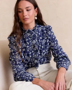 Polin et moi Chemise brodée Guada