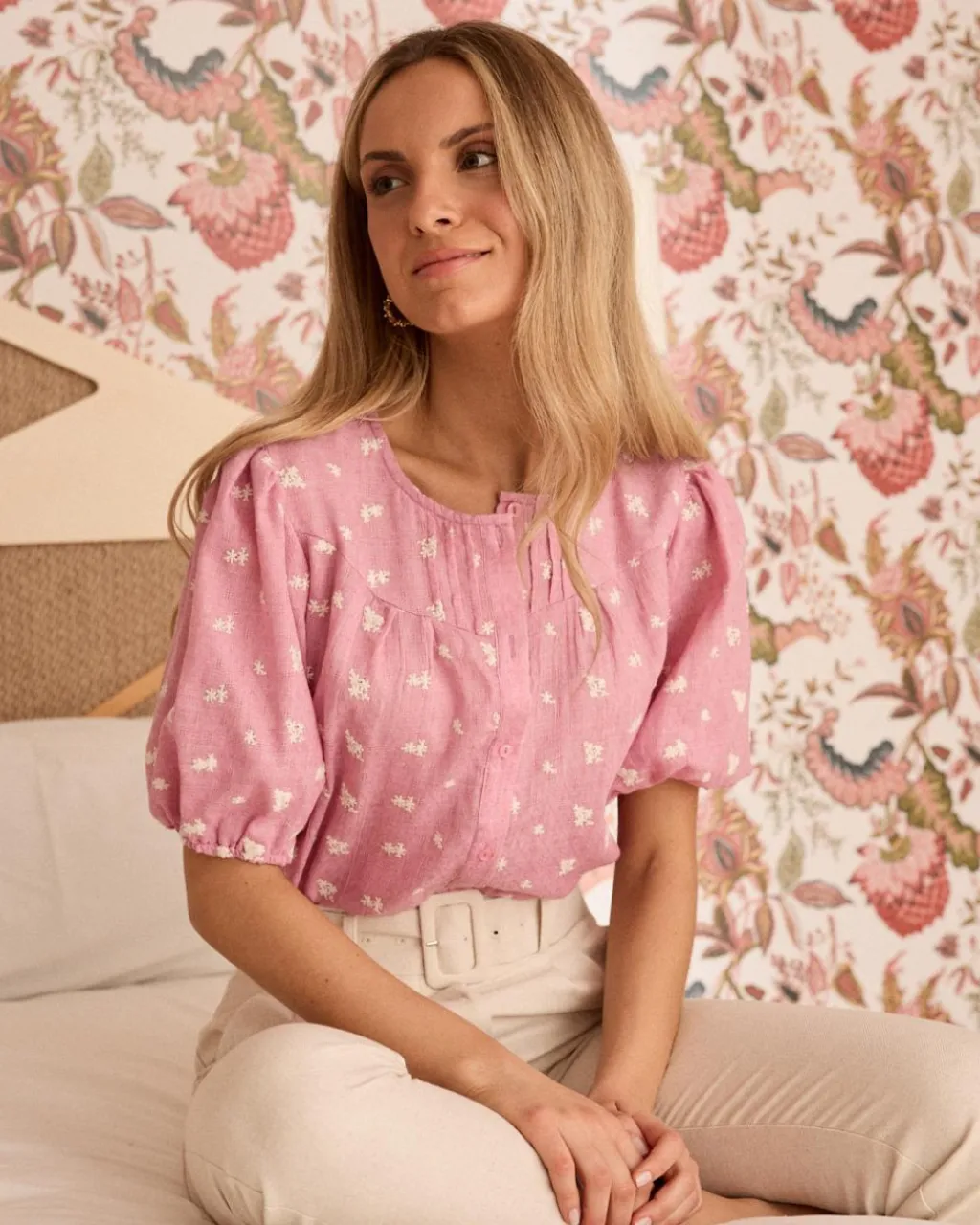 Polin et moi Chemise brodée Lia