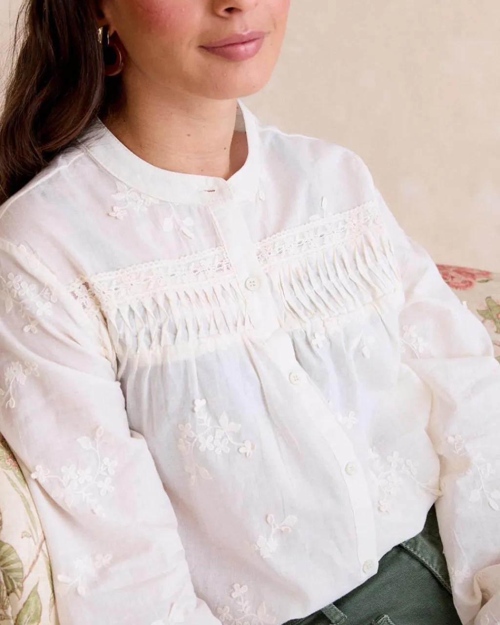 Polin et moi Chemise brodée Lidia