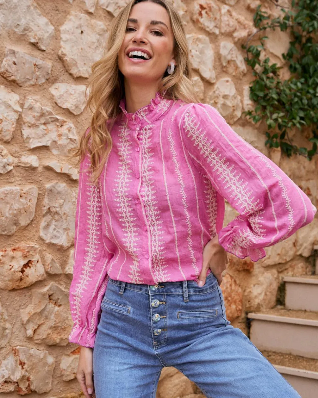 Polin et moi Chemise brodée Tibi