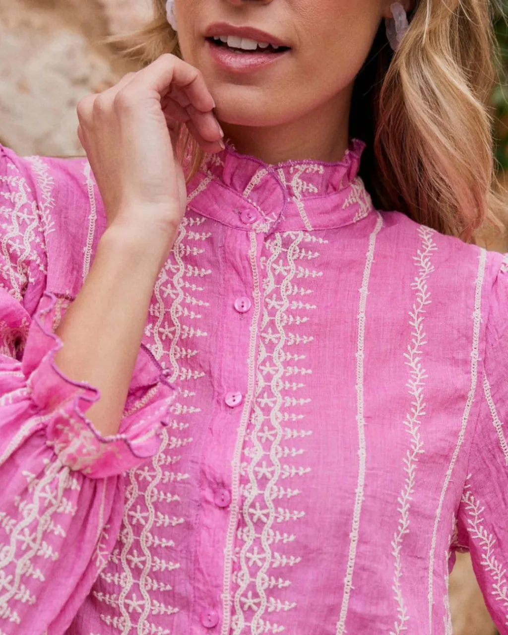 Polin et moi Chemise brodée Tibi