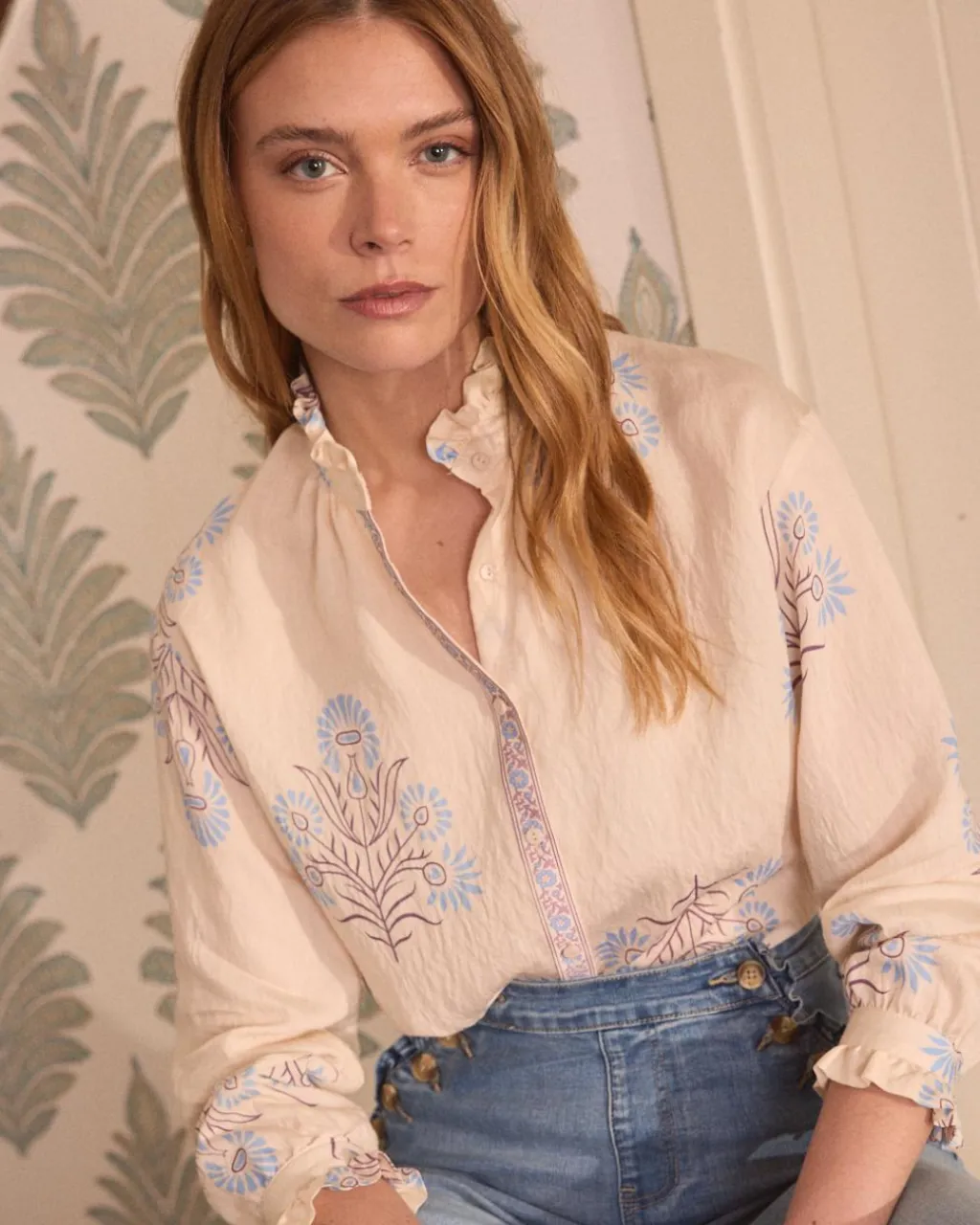 Polin et moi Chemise Eulalia Flowers
