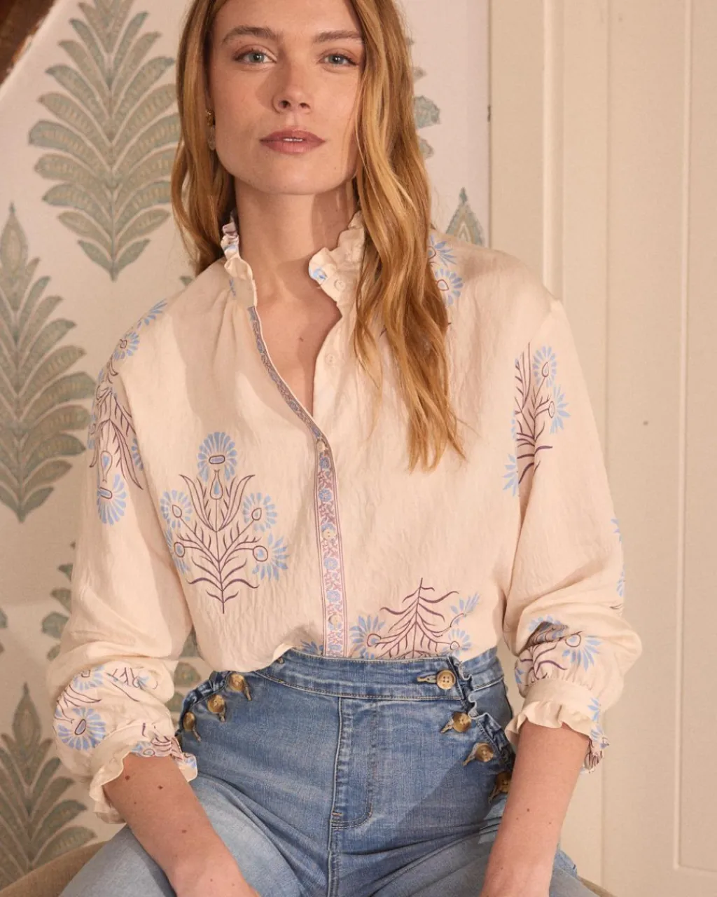 Polin et moi Chemise Eulalia Flowers