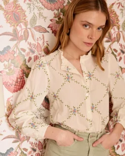 Polin et moi Chemise Perlina Flowers