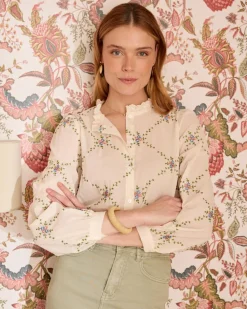 Polin et moi Chemise Perlina Flowers