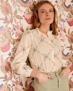 Polin et moi Chemise Perlina Flowers