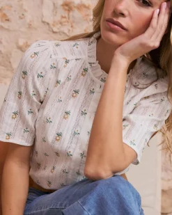Polin et moi Daria Chemise à fleurs à manches