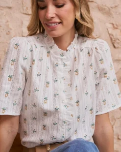 Polin et moi Daria Chemise à fleurs à manches