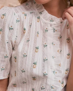 Polin et moi Daria Chemise à fleurs à manches