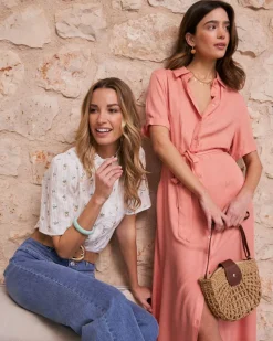 Polin et moi Daria Chemise à fleurs à manches