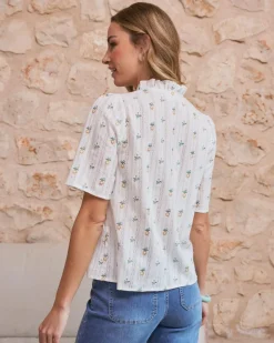 Polin et moi Daria Chemise à fleurs à manches