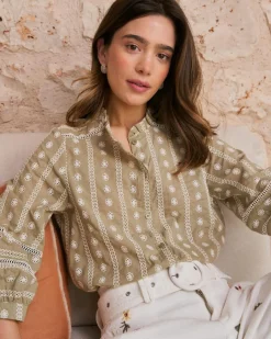 Polin et moi Elle Blouse Broderie Florale