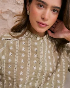 Polin et moi Elle Blouse Broderie Florale