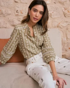 Polin et moi Elle Blouse Broderie Florale