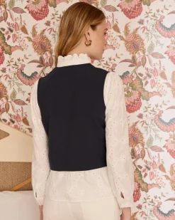 Polin et moi Gilet brodé Abelina