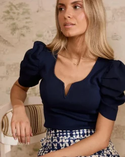 Polin et moi Haut en maille à encolure Inez