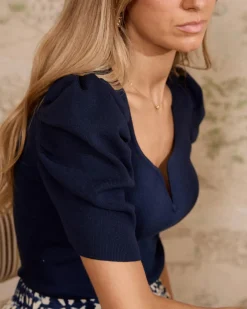 Polin et moi Haut en maille à encolure Inez