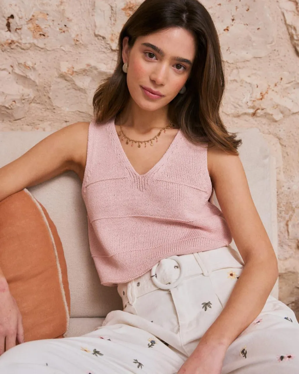 Polin et moi Haut en maille Camilia