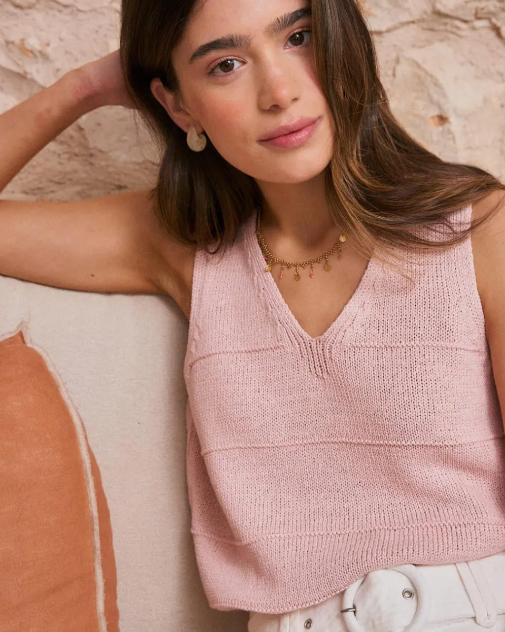 Polin et moi Haut en maille Camilia