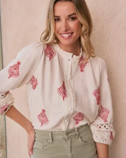 Polin et moi Herena Chemise brodée