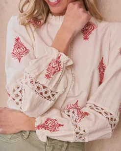 Polin et moi Herena Chemise brodée