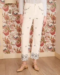 Polin et moi Jean brodé Bea Navy