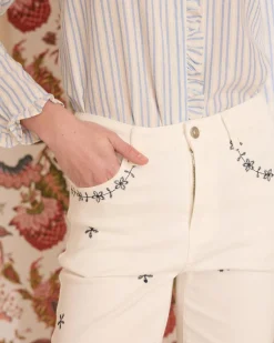 Polin et moi Jean brodé Bea Navy