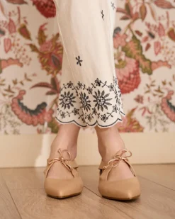 Polin et moi Jean brodé Bea Navy