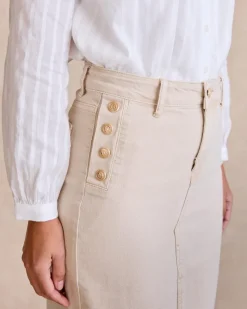 Polin et moi Jupe en jean avec boutons latéraux