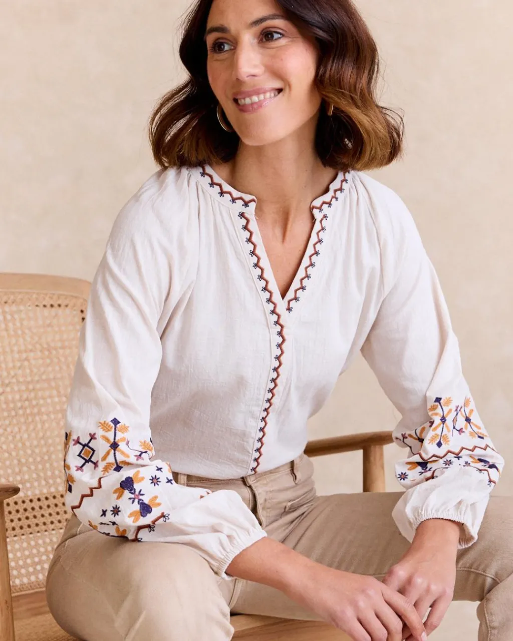 Polin et moi Paulina Blouse brodée