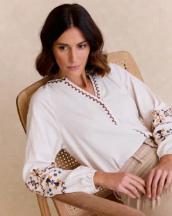 Polin et moi Paulina Blouse brodée