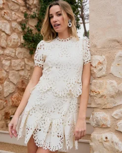 Polin et moi Robe courte ajourée Ornella