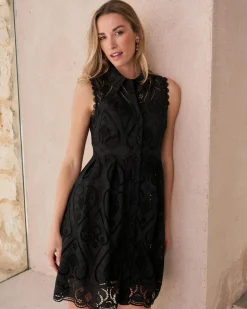 Polin et moi Robe courte brodée Uri