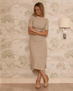 Polin et moi Robe en maille rayée Mirena