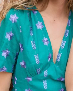 Polin et moi Robe longue brodée Rainelle